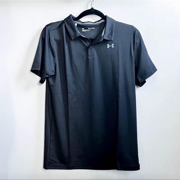 NEW Black (Boys XL) Under Armour Performance Golf Polo - Picture 1 of 4